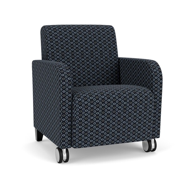 Lesro Siena Lounge Reception Guest Chair w/ Front Casters, 27 in W 29.5 in L 32.5 in H SN1101 - main